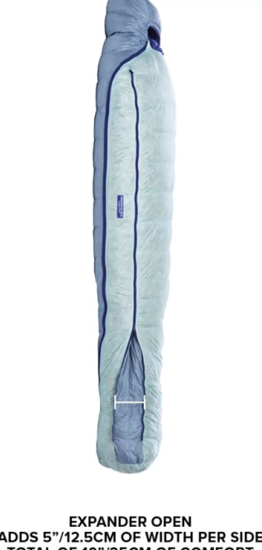 Kolmen Vuodenajan Makuupussit | Big Agnes Torchlight Ul 20 850 Downtek Naisten Makuupussi, Petite, Sininen (Oikeakatinen)