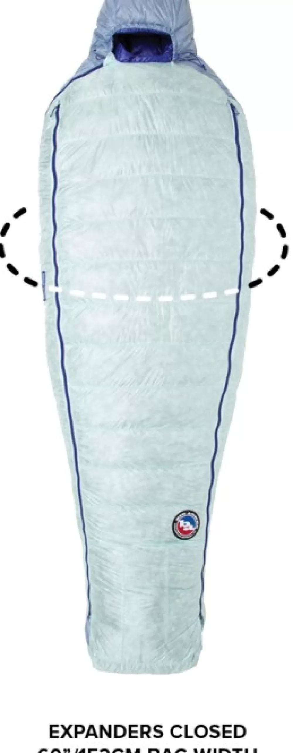 Kolmen Vuodenajan Makuupussit | Big Agnes Torchlight Ul 20 850 Downtek Naisten Makuupussi, Petite, Sininen (Oikeakatinen)