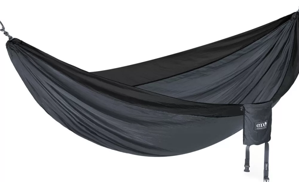 Riippumatot | Eno Hammock Eno Doublenest Bluesign Kahden Hengen Riippumatto, Tummanharmaa/Musta