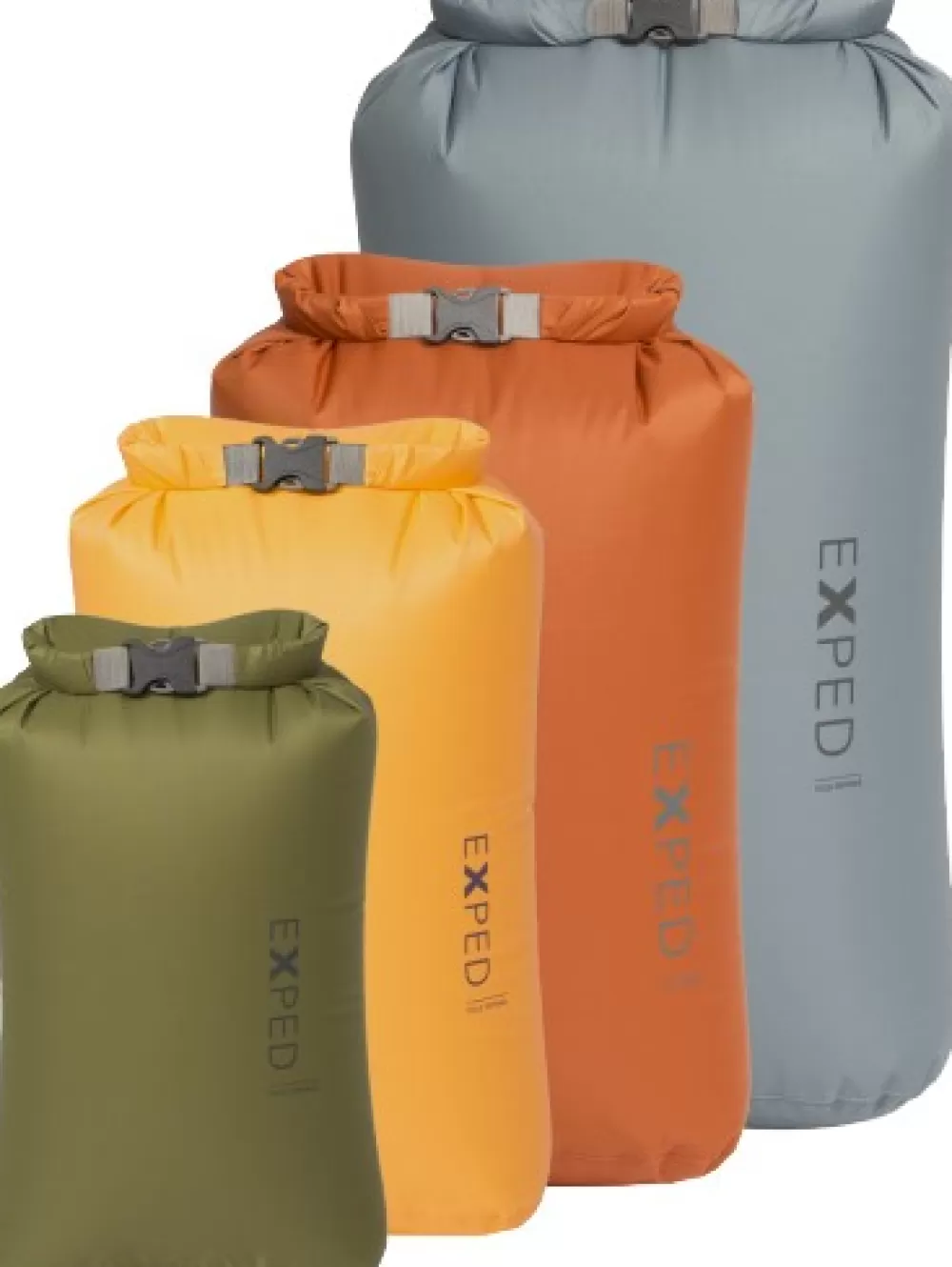 Exped Kuiva- Ja Pakkauspussit> Fold Drybag 4-Pack Xs-L (3-13 Litraa)