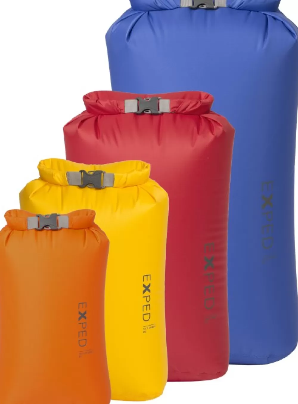 Exped Kuiva- Ja Pakkauspussit> Fold Drybag Ul Xs-L (3-13L) Pakkauspussisarja, 4 Kpl