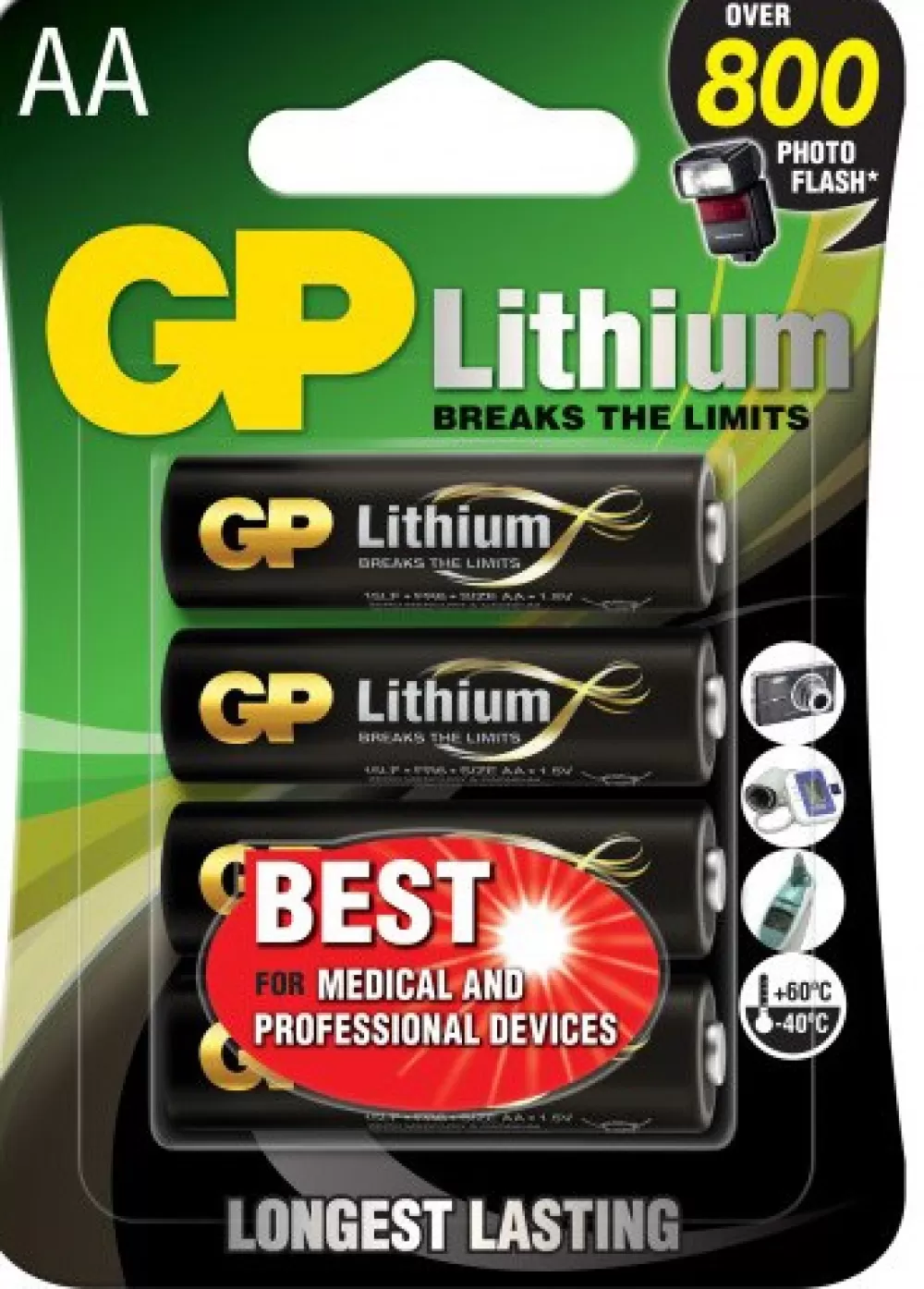 Paristot, Laturit Ja Vara-Akut | GP Batteries Gp Aa-Litiumparistot 1.5V 15Lf-2U4 4-Pack