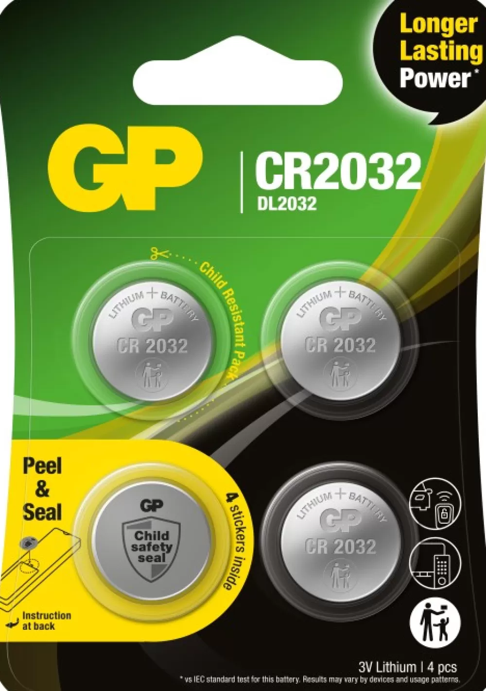 Paristot, Laturit Ja Vara-Akut | GP Batteries Gp Litium-Nappiparisto Cr2032, 4 Kpl