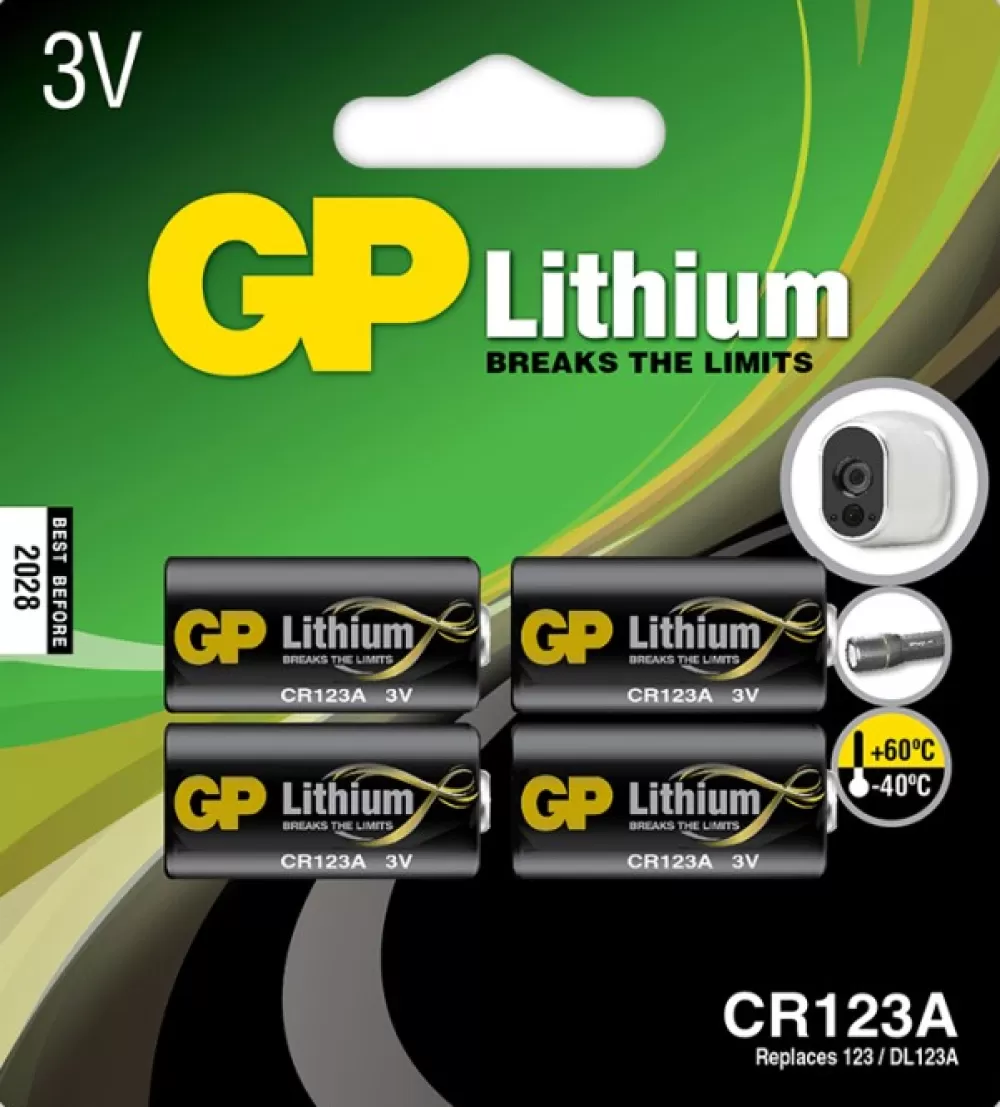 Paristot, Laturit Ja Vara-Akut | GP Batteries Gp Litiumparisto Cr123A, 4 Kpl