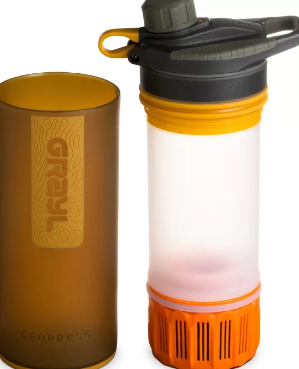 Vedenpuhdistus | Grayl Geopress Purifier Bottle Vedensuodatin, Coyote Amber