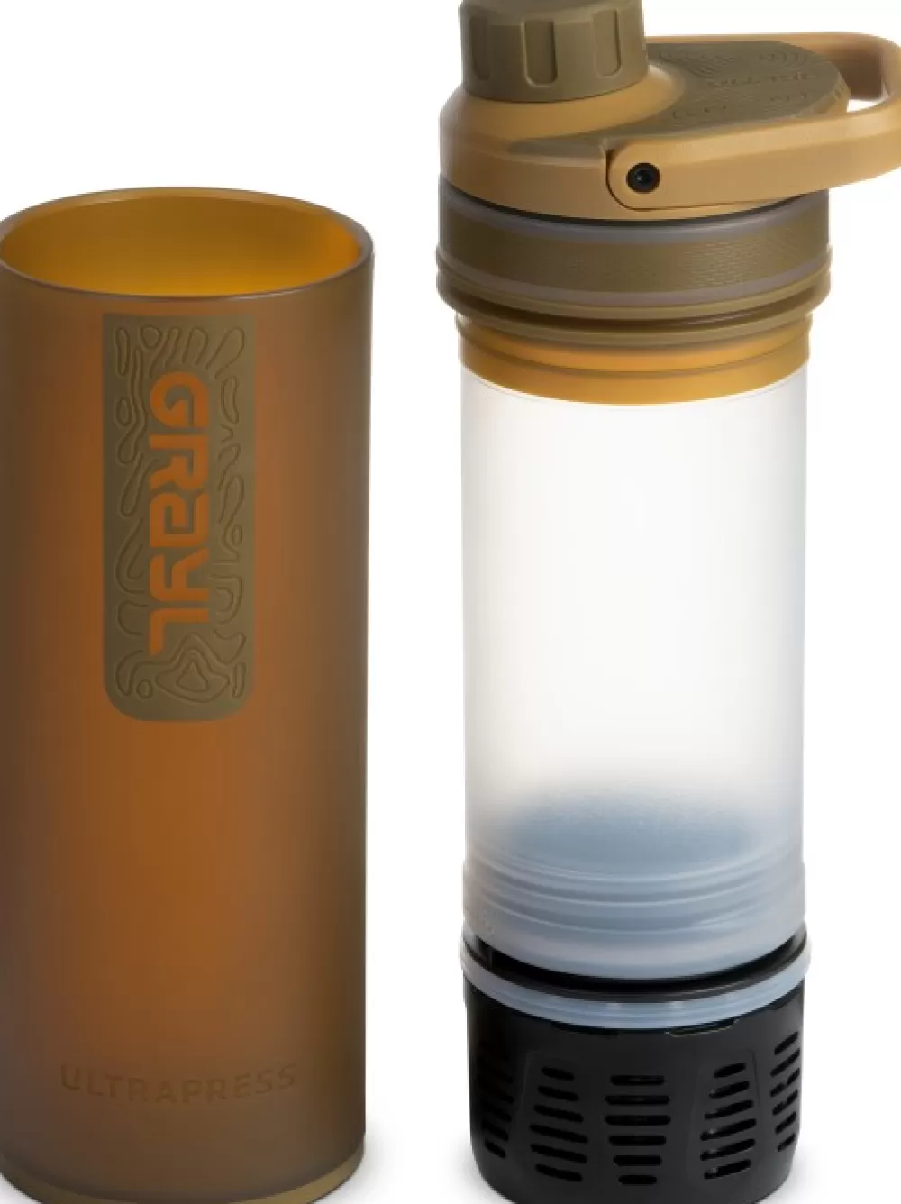 Vedenpuhdistus | Grayl Ultrapress Purifier Bottle Vedensuodatin, Coyote Brown