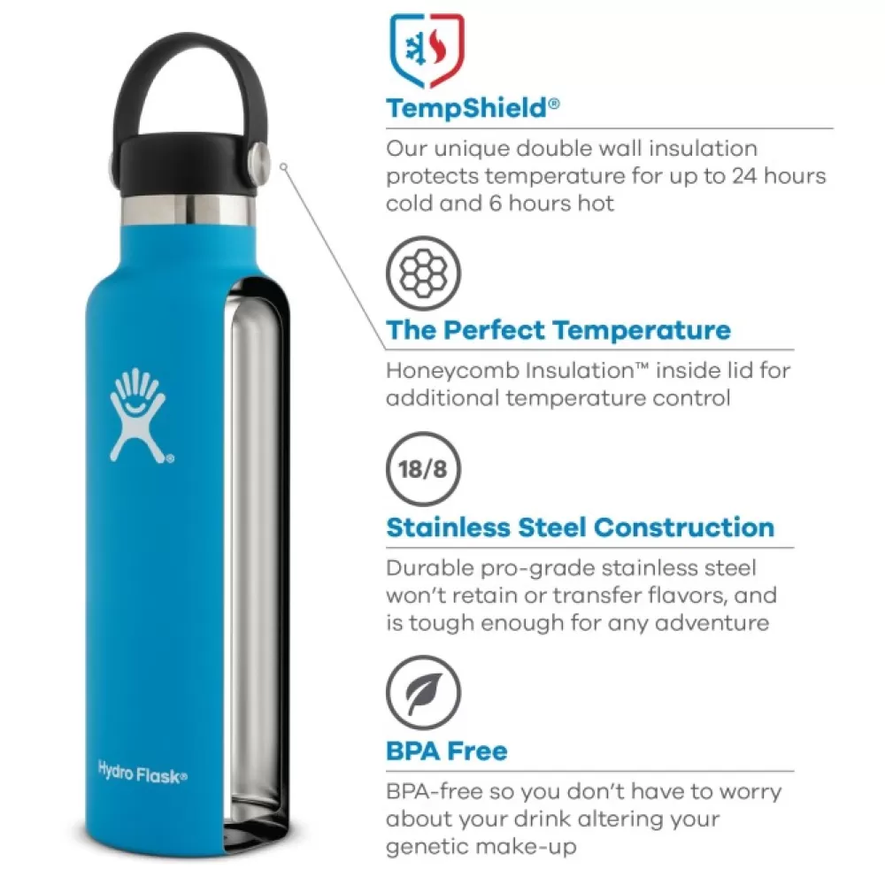 Juomapullot | HydroFlask Standard Mouth Flex 532 Ml Black