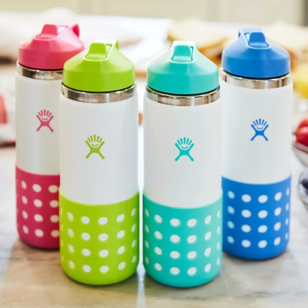 Lasten Retkeilyvarusteet | HydroFlask Wide Mouth Kids Lasten Juomapullo, 591 Ml, Sininen