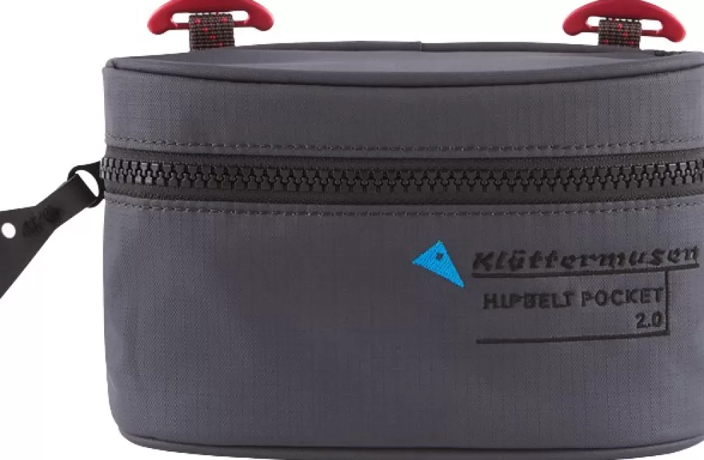 Klättermusen Suojapussit Ja Kotelot>Klattermusen Hipbelt Pocket 2.0 Lisatasku, Tummanharmaa