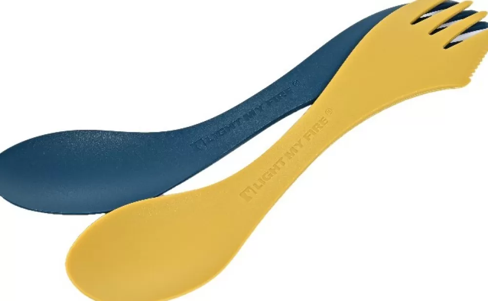 Astiat Ja Ruokailuvälineet | Light My Fire Spork Medium Bio 2-Pack Musty Yellow / Hazy Blue