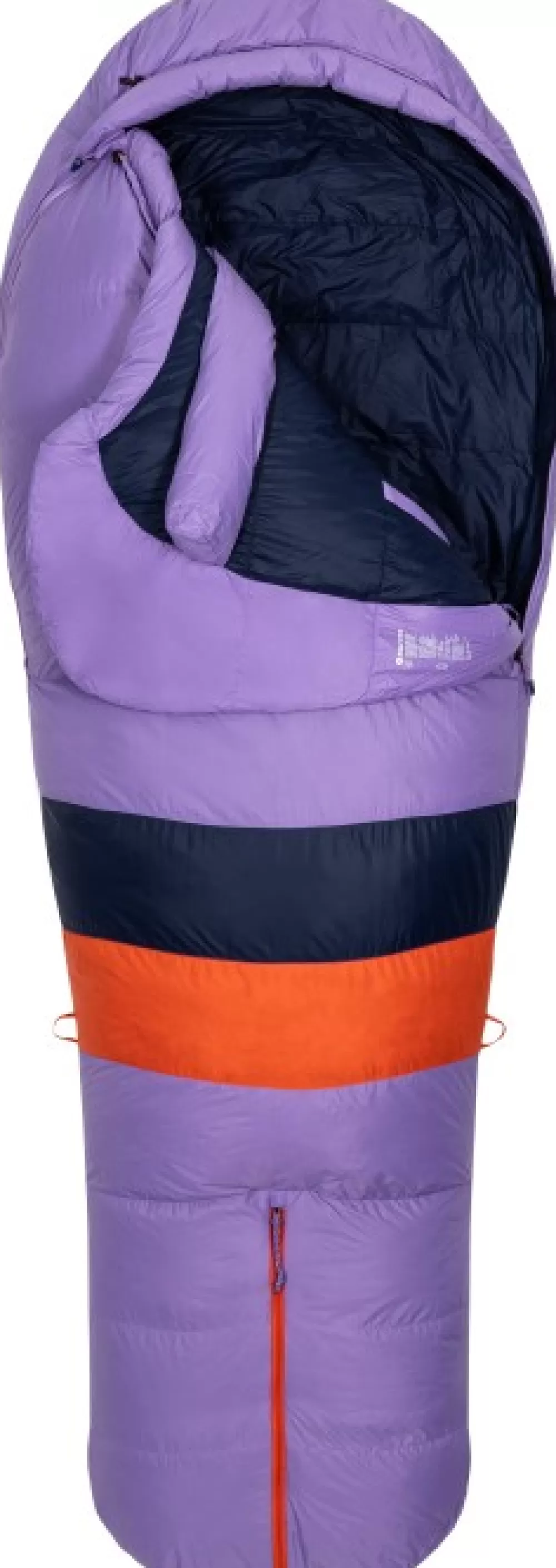 Kolmen Vuodenajan Makuupussit | Marmot Teton Long Naisten Untuvamakuupussi Paisley Purple/Arctic Navy