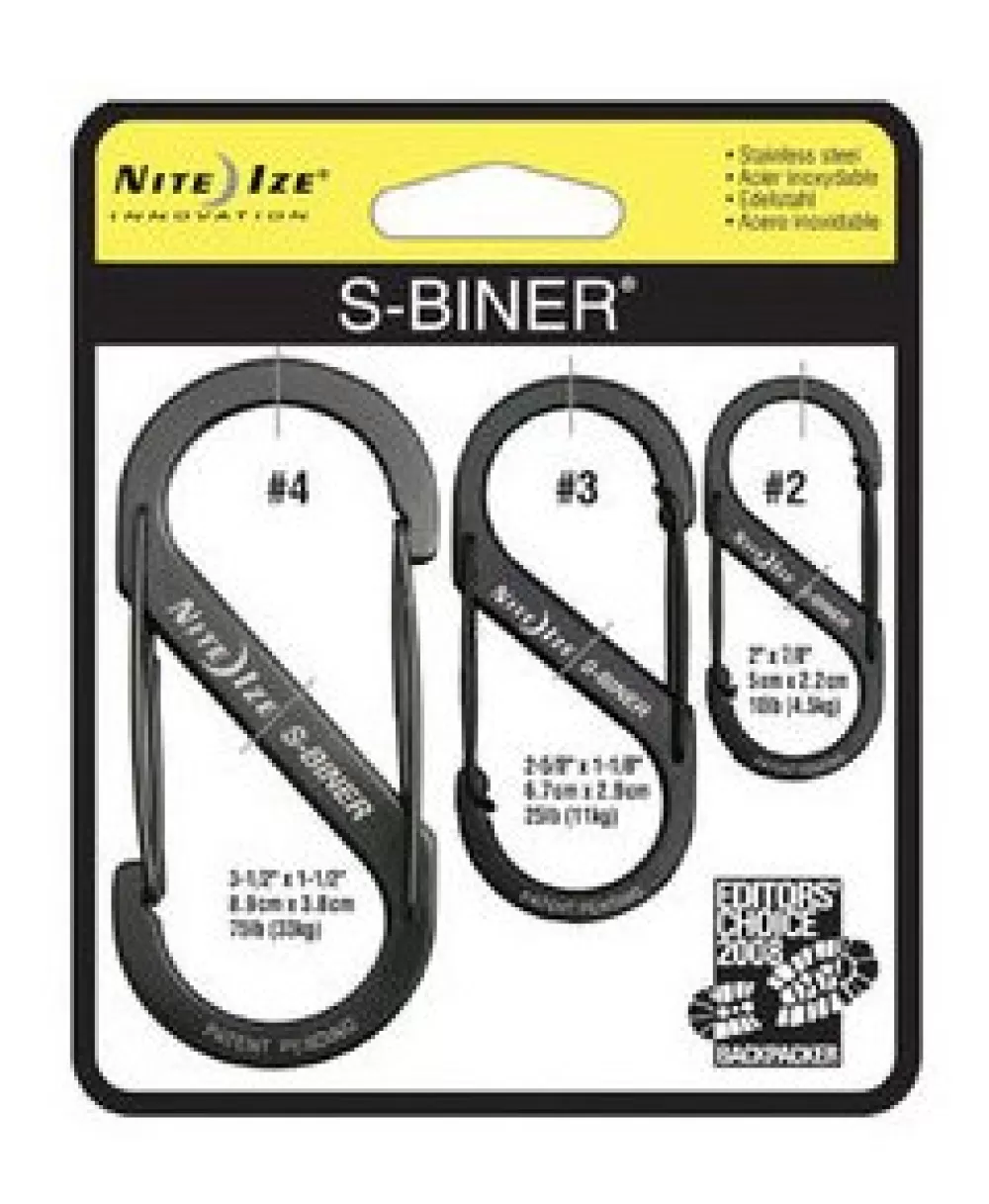 Nite Ize Reppujen Ja Laukkujen Tarvikkeet> S-Biner 3-Pack Black