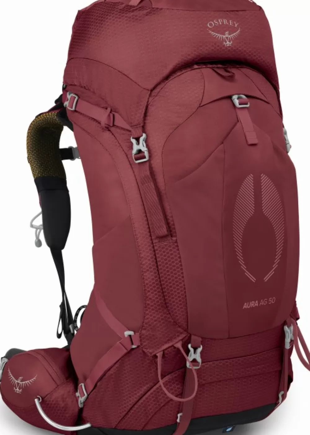 Osprey 50 - 75 Litraa> Aura Ag 50 Naisten Rinkka, Berry Sorbet Red