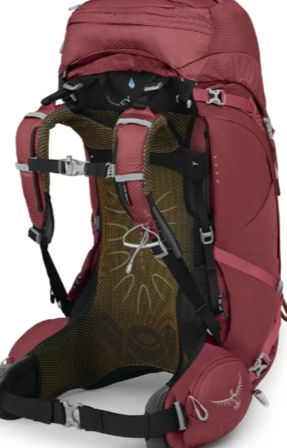 Osprey 50 - 75 Litraa> Aura Ag 50 Naisten Rinkka, Berry Sorbet Red
