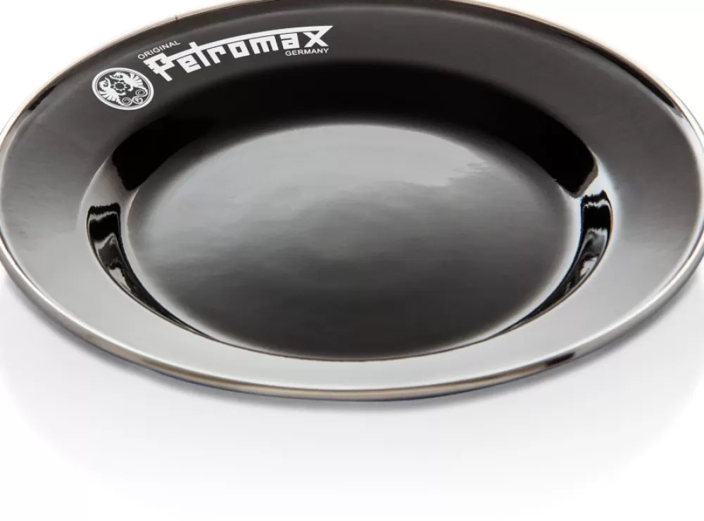 Astiat Ja Ruokailuvälineet | Petromax Enamel Plates 22 Cm Black 2-Pack