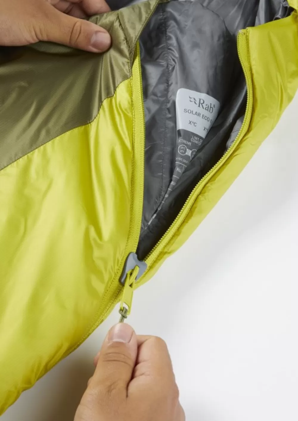 Kevät- Ja Kesämakuupussit | Rab Equipment Rab Solar Eco 0 Makuupussi, Pitka Malli, 5°C Chlorite Green