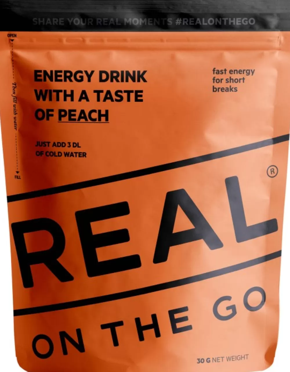 Retkiruoat | REAL On The Go Taste Of Peach Energiajuoma