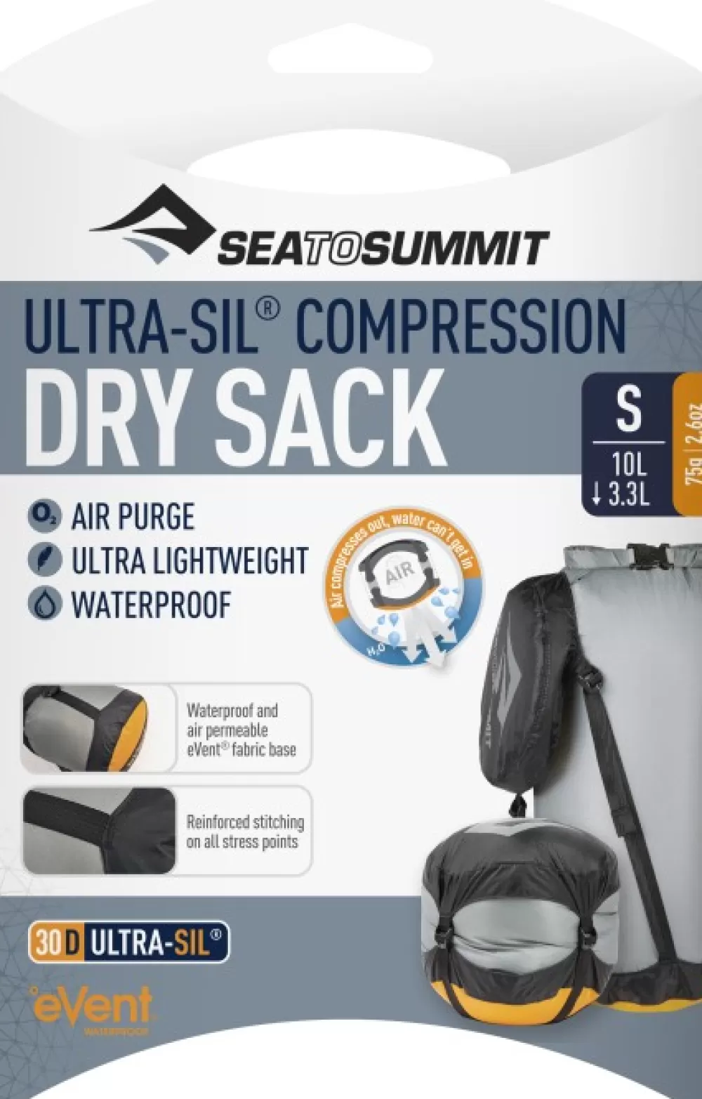 Sea to Summit Iirry Reput, Rinkat Ja Laukut> Ultra-Sil Event Compression Kompressiopussi, S