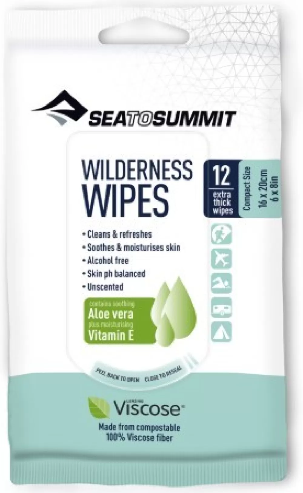 Pyyhkeet Ja Hygieniatarvikkeet | Sea to Summit Wilderness Wipes Compact 12-Pack