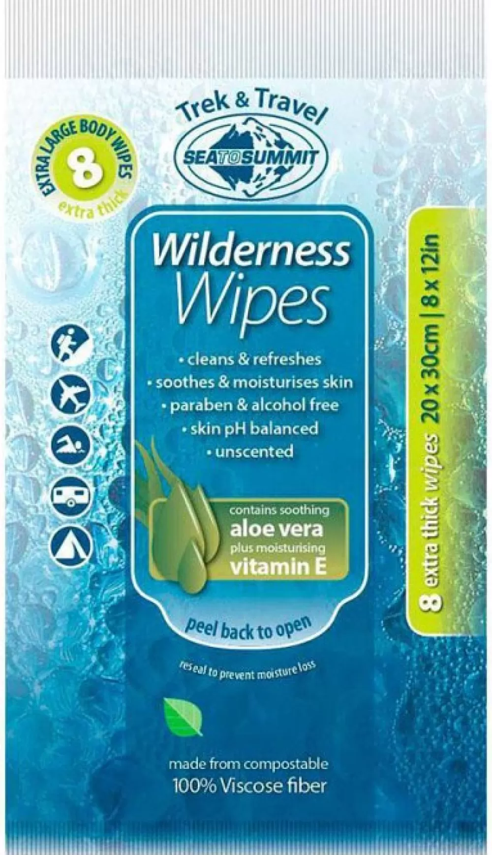 Pyyhkeet Ja Hygieniatarvikkeet | Sea to Summit Wilderness Wipes Xl 8-Pack