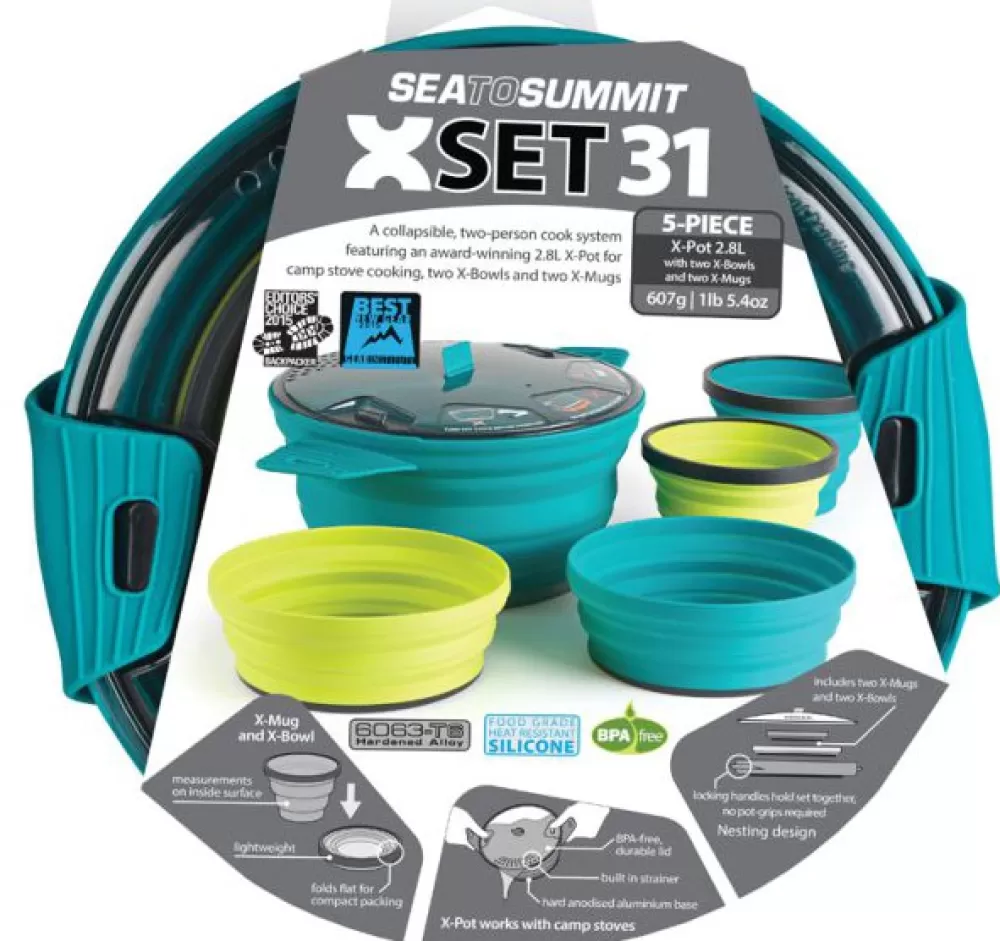 Keittoastiat Ja Kahvipannut | Sea to Summit X-Set 31 Retkiastiasto (Pot 2,8L, 2Xbowl, 2Xmug)