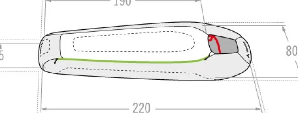 Kolmen Vuodenajan Makuupussit | Vaude Sioux 800 Syn -Makuupussi Tummanpunainen